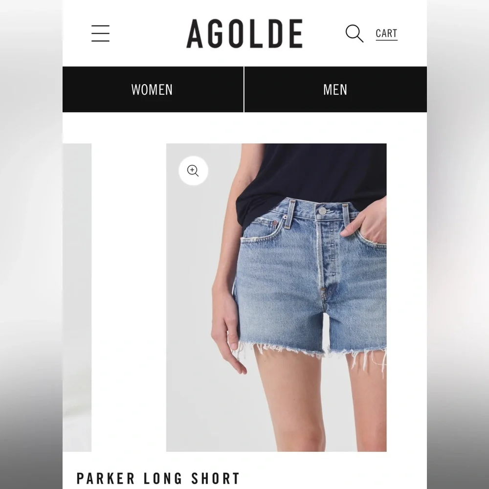 COPY - AGOLDE Parker Long Denim Shorts Size 28 - Picture 9 of 16